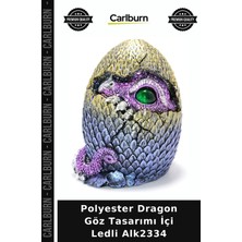 Carlburn Özel Üretim Ejderha Gözü Dekoratif Hediyelik Fantezi Polyester Dragon Göz Tasarımı Içi Ledli ALK2334