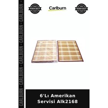 Carlburn Özel Üretim Sofra Mutfak Dekoratif Sunum Şık 6'lı Amerikan Servisi ALK2168