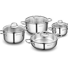 Korkmaz Perla 8-Piece Cookware Set A1606