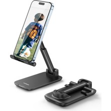 Str Store Katlanabilir Telefon Tutacağı iPhone ile Uyumlu Galaxy Redmi Huawei (Siyah)