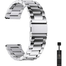 Str Store 22MM Huawei Uyumlu Premium Üç Bakla Paslanmaz Çelik Kordon - Huawei Watch Gt6/gt6 Pro/gt5/gt5 Pro/gt4/watch 4 Pro/gt3/gt3 Pro/gt2/gt2 Pro 46MM Uyumlu