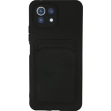 Str Store Xiaomi Mi 11 Kılıf Kelvin Kartvizitli Silikon - Siyah