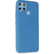 Str Store Realme C15 Kılıf Nano Içi Kadife Silikon - Mavi
