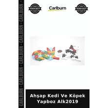 Carlburn Özel Üretim Eğitici Oyuncak Çocuk Hediye Ahşap Kedi ve Köpek Yapboz ALK2019