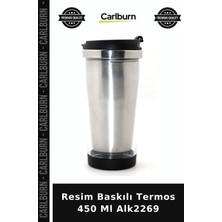 Carlburn Özel Üretim Hediye Kişiselleştirilmiş Aksesuar Resim Baskılı Termos 450 ml ALK2269