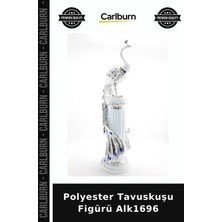 Carlburn Özel Üretim Dekoratif Salon Figür Aksesuar Tasarım Ev Hediyesi Polyester Tavuskuşu Figürü ALK1696