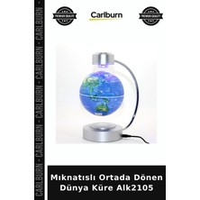 Carlburn Özel Üretim Dekoratif Ofis Hediyelik Masaüstü Mıknatıslı Ortada Dönen Dünya Küre ALK2105