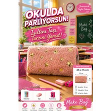 Maison Luré Yıldız Varak Baskılı Peluş Kullanışlı Kalemlik, Şık ve Renkli Tasarım Kalem Kutusu