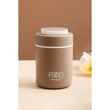 Str Store 304 Çelik Kahverengi 520 ml Yemek Mama Saklama Kabı (Sıcak Tutmaz) CIN418KHV