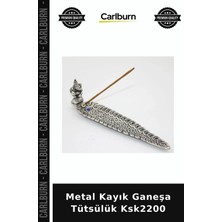 Carlburn Özel Üretim Dekoratif Hediyelik Ev Aksesuarı Objektif Metal Kayık Ganeşa Tütsülük KSK2200