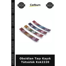 Carlburn Özel Üretim Doğal Dekoratif Ev Aksesuarı Meditasyon Hediyelik Obsidian Taşı Kayık Tütsülük KSK2220