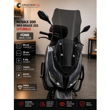 Masterpol Kuba Novax 200 - Rks GRACE202 Uyumlu Füme Ön Cam 2023-2026 Model 60 cm 4mm