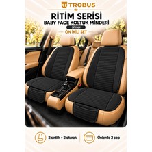 Trobus Ritim Skoda Kamiq 2019 ve Sonrası Baby Face Ön Ikili Koltuk Minderi Siyah