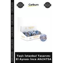 Carlburn Özel Üretim Aksesuar Hediye Dekoratif Taşlı Istanbul Tasarımı El Aynası Ince ALK2475A