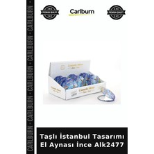 Carlburn Özel Üretim Hediyelik Şık Aksesuar Taşlı Istanbul Tasarımı El Aynası Ince ALK2477