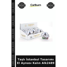 Carlburn Özel Üretim Hediyelik Şık Aksesuar Taşlı Istanbul Tasarımı El Aynası Kalın ALK2489