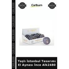 Carlburn Özel Üretim Hediyelik Şık Aksesuar Taşlı Istanbul Tasarımı El Aynası Ince ALK2480