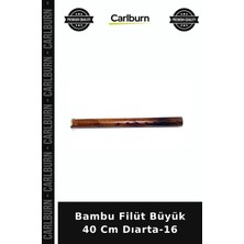 Carlburn Özel Üretim Müzik Aleti Nefesli Ahşap Bambu Filüt Büyük 40 cm Dıarta-16