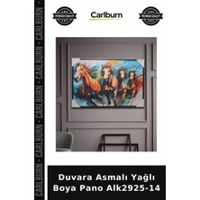 Carlburn Özel Üretim Dekoratif Salon Tablo Sanatsal Duvar Süsü Duvara Asmalı Yağlı Boya Pano ALK2925-14