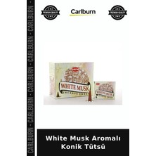Carlburn Özel Üretim Aromatik Koku Meditasyon Rahatlatıcı Ev Dekor Esans White Musk Aromalı Konik Tütsü