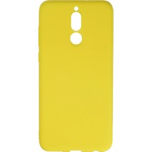 Efnaz Style Huawei Mate 10 Lite Kılıf Nano Içi Kadife Silikon - Sarı