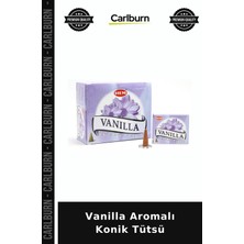 Carlburn Özel Üretim Tatlı Koku Rahatlatıcı Ev Kokusu Aromaterapi Dekoratif Vanilla Aromalı Konik Tütsü