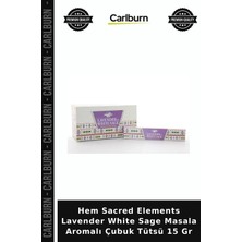 Carlburn Özel Üretim Lavanta Adaçayı Hem Sacred Elements Lavender White Sage Masala Aromalı Çubuk Tütsü 15 gr