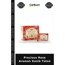 Carlburn Özel Üretim Gül Kokulu Aromatik Rahatlatıcı Hediye Dekoratif Precious Rose Aromalı Konik Tütsü