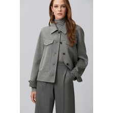 Network Grey Melange Wool Blend Jacket