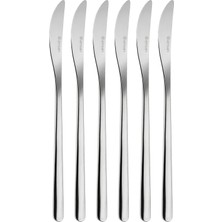Emsan Bead 6-Piece Dinner Knife Set Platinum