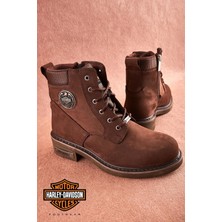 Harley Davidson Harley Davıdson Dark Brown Genuine Leather Men's Boots & Booties HD1777009801