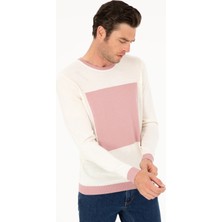 Cacharel Pudra Slim Fit Yün Karışımlı Bisiklet Yaka Triko Kazak