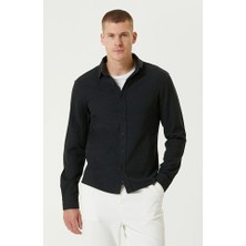 Network Anthracite Melange Mercerized Knit Shirt