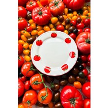 Rakle Pomodoro Stoneware 4'lü Pasta Tabağı Seti 21 cm