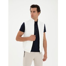 Cacharel Beyaz Slim Fit Ince Kapitone Mont Yelek