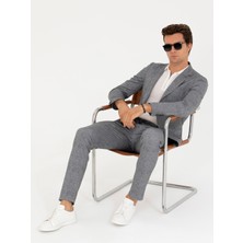 Cacharel Antrasit Ekstra Slim Fit Kumaş Pantolon