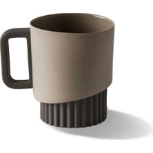 Esma Dereboy Korint El Yapımı Porselen Kupa 300 ml Siyah/taş Rengi