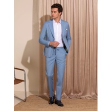 Cacharel Mavi Slim Fit Kumaş Pantolon