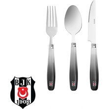 Karaca x Beşiktaş Lisanslı 18 Parça 6 Kişilik Çatal Kaşık Bıçak Takımı