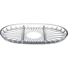 Tr Paşabahçe Elegant Bölmeli Oval Tabak 163X278 mm 000-SEFFAF 1 Ofset Hediyelik Kutu 6 Paşaba