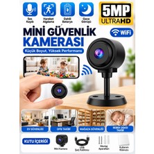 Azurtech Mini Wifi Güvenlik Kamerası 5mp Ultra Hd Gece Görüşlü Ses Kayıtlı Hareket Algılamalı