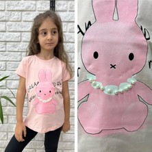Kamikam Kız Çocuk Tişört, Tavşanlı, Kolyeli