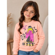 Kamikam Kaliteli 2 Ip Şardonlu Kız Sweatshirt