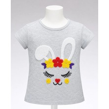 Kamikam Nakışlı Pamuklu Kız Çocuk T-Shirt