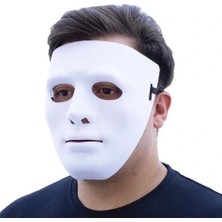 Emt Pazarlama® Beyaz Renk Hip Hop Anonim Jabbawockeez Dans Maskesi 18X19 cm