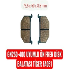 GN250-400 Uyumlu Ön Fren Disk Balatası Tiger FA051 Erpilsan Elektronik
