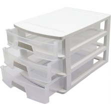 Shopwave Krm No:3 Çekmece 3 Katlı 35X25.4X22.6CM Siyah Veya Beyaz Gönderilir (5047) Krm
