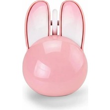 Efnaz Style Tavşan Figürlü Kablosuz Mouse Pil Dahil Etiket Hediyeli Pembe