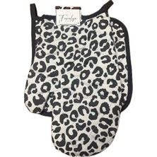 Faralya Leopar Desenli Eldiven Tutaç Set - 6 Adet