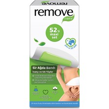 Remove Care Maxı Inatçı & Sık Tüyler Ağda Bandı 44'lü - 5 Adet